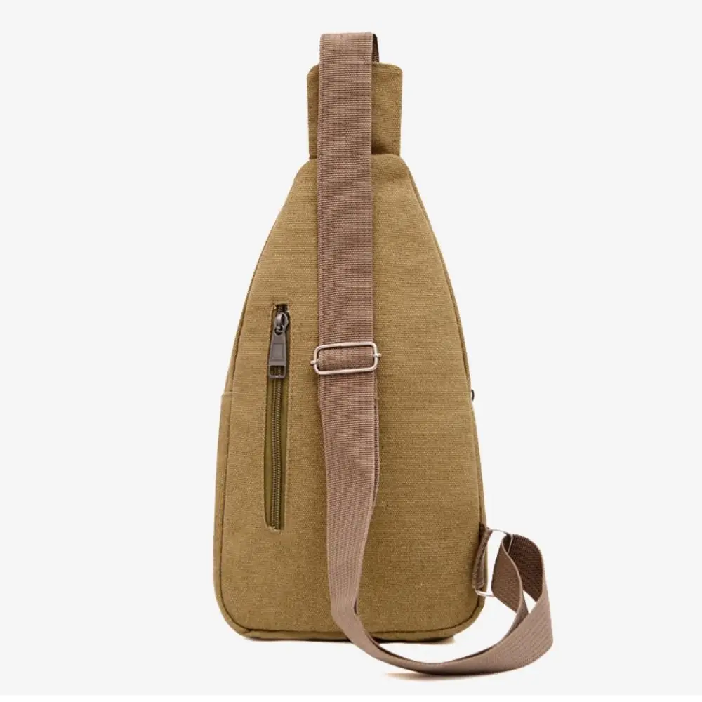 Große Kapazität Männer Brusttasche neue leichte Leinwand Umhängetasche mehr schicht ige Brust packung – Detail 7