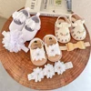 2pcs/Set Baby Girls Sandals Summer Shoes Outdoor First Walker Toddler Girls Shoes For Summer Newborn Baby Girl Princess Mary Jan 1