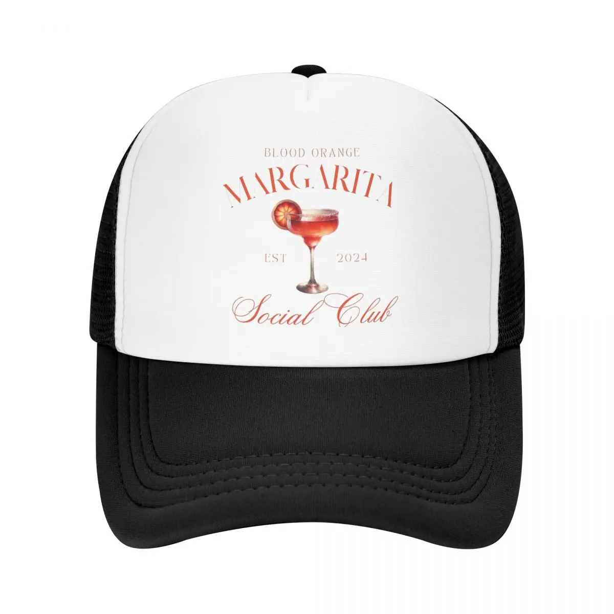 

Blood Orange Margarita Social Club Mesh Foam Hat Sturdy Negroni Social Club Summer Cooling Mesh-back Baseball Cap Adjustbale