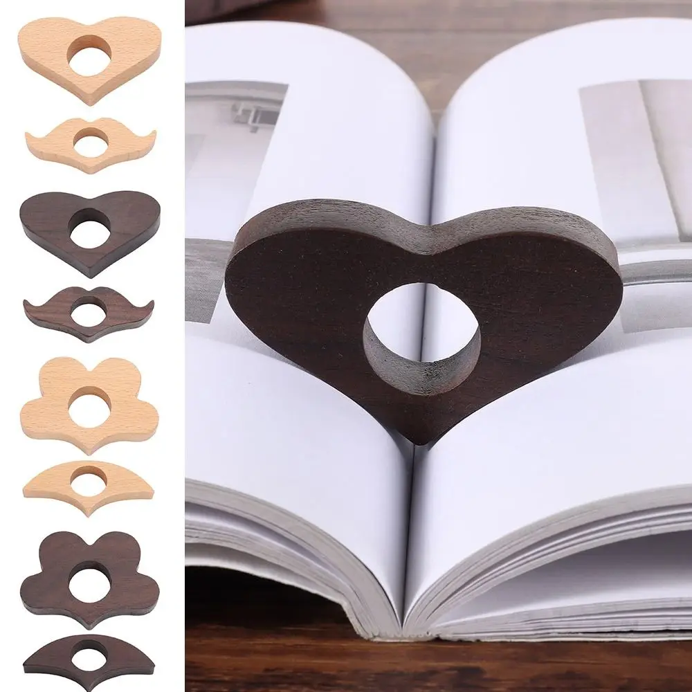 1Pcs Wooden Thumb Bookmark Page Holder