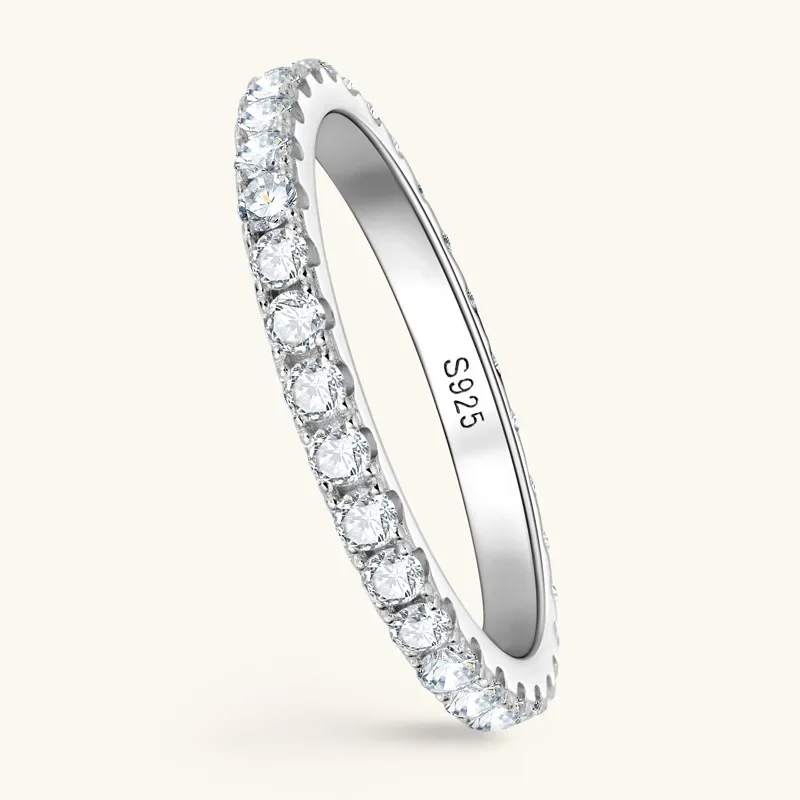 GRA Certified Moissanite Ring for Women Real 925 Sterling Silver Wedding Rings Engagement Eternity Bands Jewelry Gifts 4