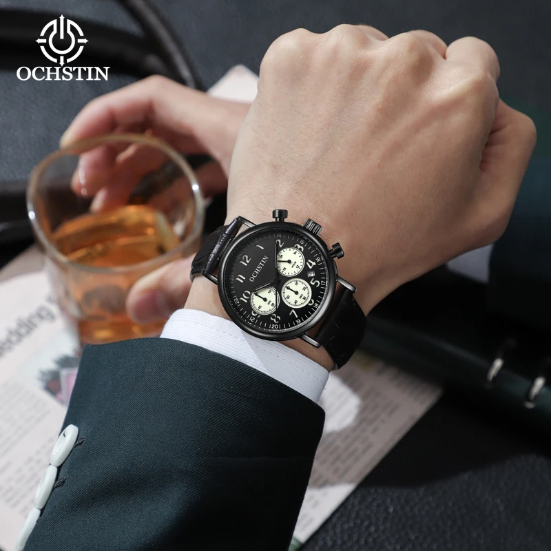 Ochstinprominente celebrity series personality simple watch multifunctional quartz movement waterproof men's quartz watch