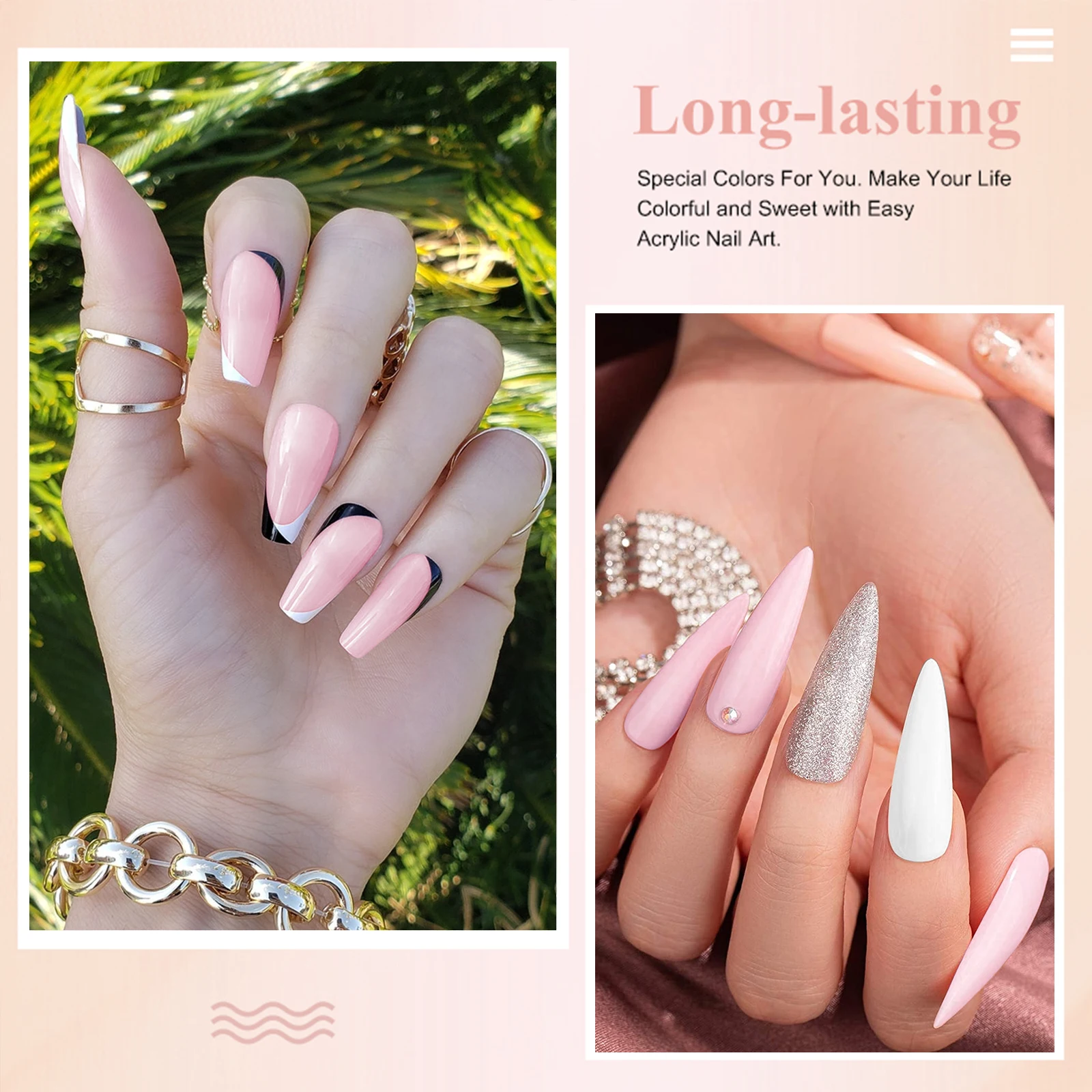 18g/box Acrylic Powder Red Pofessional White Nude Acrylic Nail French Manicure Powder for Nail Extension Acrylic Nail System 4