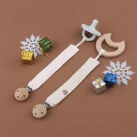 Attache-tétine en coton doux pour bébé, chaîne sucette, support mamelon pour mamelons, jouet factice, Clip factice, cadeau 5