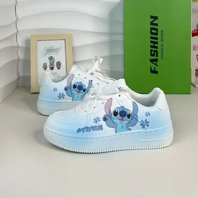 thumbnail image 1 of Zapatillas de deporte de dibujos animados de Disney Stitch Angel para mujer, transpirables, versátiles, para parejas, zapatos de tabla Y2k, bonitos zapatos de ocio para estudiantes, regalos, 1 of 5