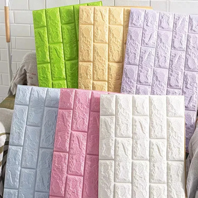 

3D Wall imitation brick bedroom decoration self-adhesive Wallpaper DIY living room kitchen children's room wallpaper