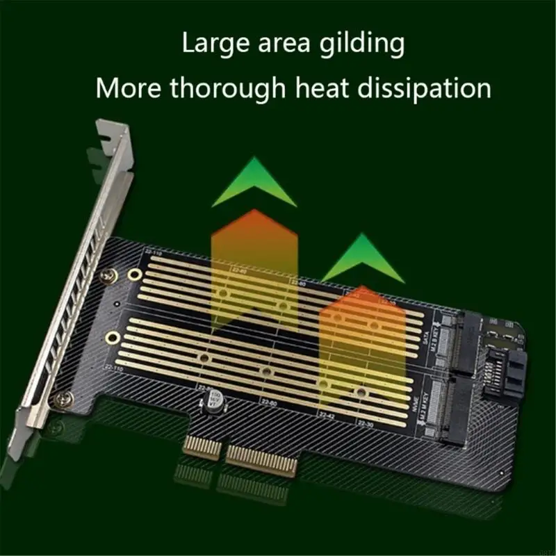 68TA SSDs To PCIE Adapter Card M.2 NVME Hard Disk Adapter Double SSDs Support for 2230 2242 2260 2280 PCIE Converters
