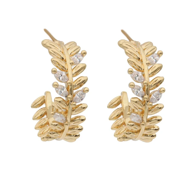 85592-25f89d.jpeg Boucles d'oreilles coréennes couleur or Double chaîne, Piercing d'oreille pour femmes, style Boho, Zircon fin, bijoux à la mode