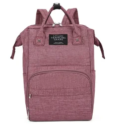 Large Capacity Waterproof Multi-Function Diaper Backpack (Pink)