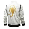 Men Winter Driving Leather Jacket Men Scorpion Embroidered Hooded Jacket PU Leather Motorcycle Jacket 1