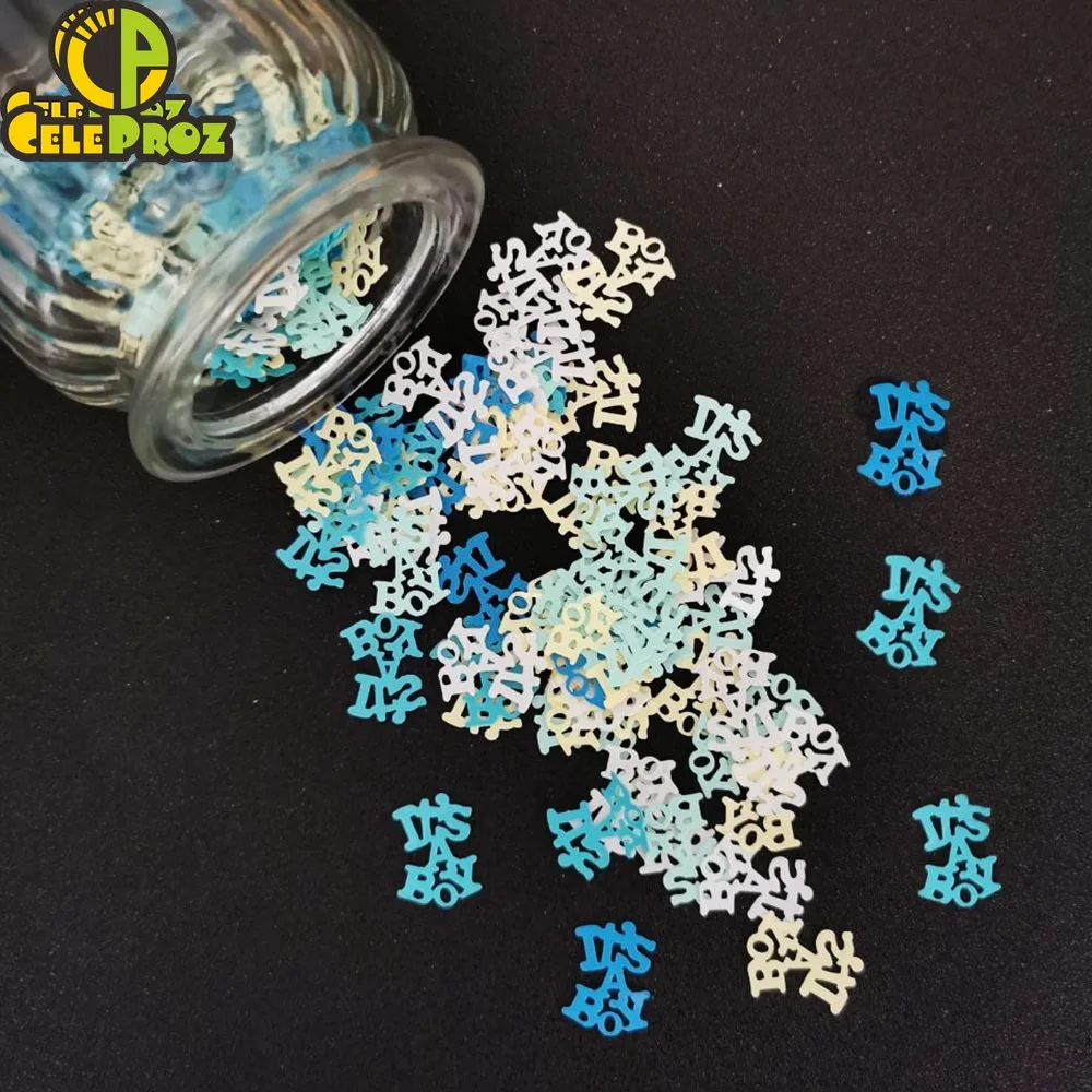 Baby Shower Table Confetti Sequins 15g It's A Boy Girl 1st Birthday Party Stroller Bottle Angel Baptism Gender Reveal Decoration party decorations,paper confetti