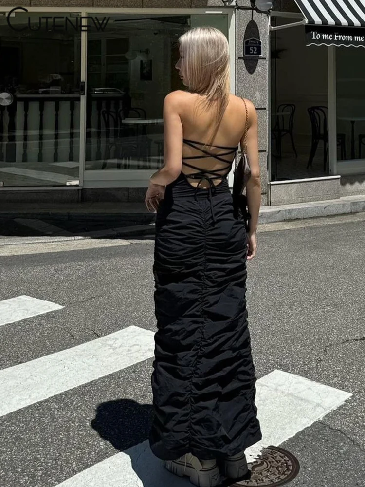 Monos con estampado de lazos para mujer, elegantes, sin espalda, vendaje, sin tirantes, monos de mujer, nuevos tops de verano de una pieza a juego.
