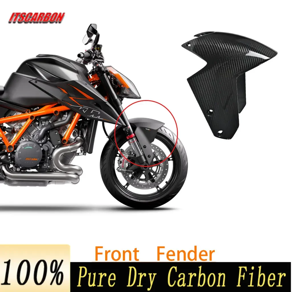 

Для KTM Superduke 1290 / R 1290 2017 2018 2019 3K аксессуары для мотоциклов из углеродного волокна переднее крыло брызговик грязезащитные брызговики