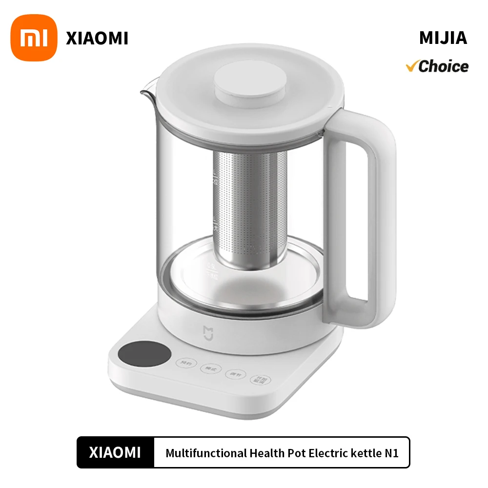 NOUVEAU MIJIA Pot de santé multifonctionnel Bouilloire électrique N1 Appareils électroménagers 800W Acier inoxydable 304 Préservation de la chaleur -CN 1