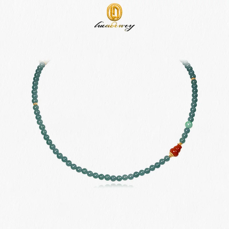 

Natural Guatemalan Blue Water Jadeite A-Grade Necklace For Women's S Silver Plated Gold South Red