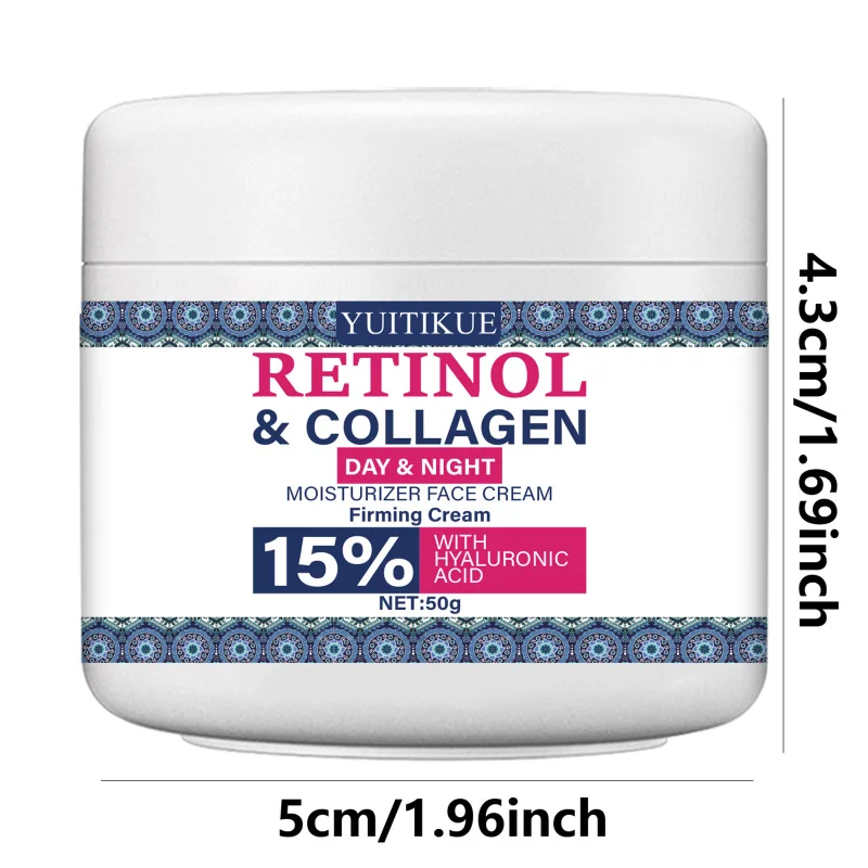 Retinol Cream - Retinol moisturizer with collagen hyaluronic acid suitable for all skin types, day and night