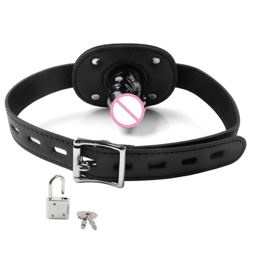 Open Mouth Gag Silicone Ball Dildo Restraint Fetish Flirting BDSM Bondage Sex Toys for Couples Adult Erotic Game Chastity Belt
