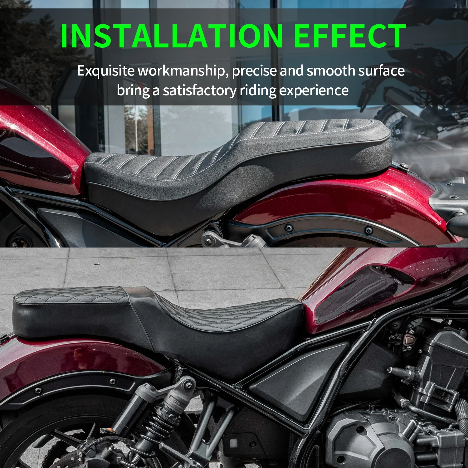 Cuscino Sella Per Honda Rebel CMX 1100 - In Pelle, Impermeabile, Per Conducente O Passeggero - Foto 14