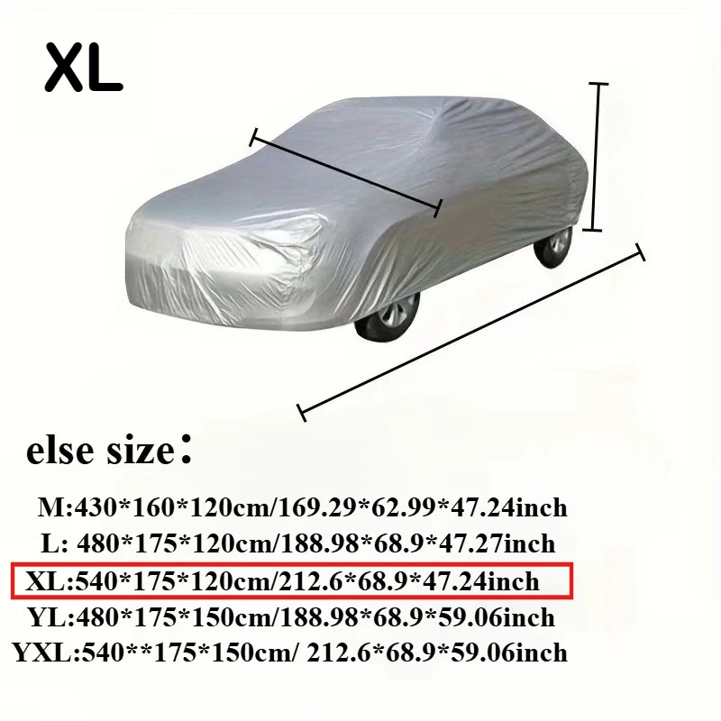 All-Season Universal Silver Car Protection Cover