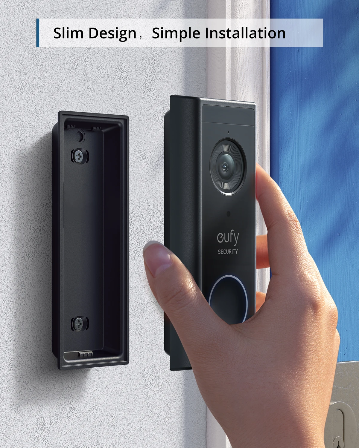 eufy security Video Doorbell Dual Camera (Wired) with Chime Dual Cam  Delivery Guard 2K with HDR