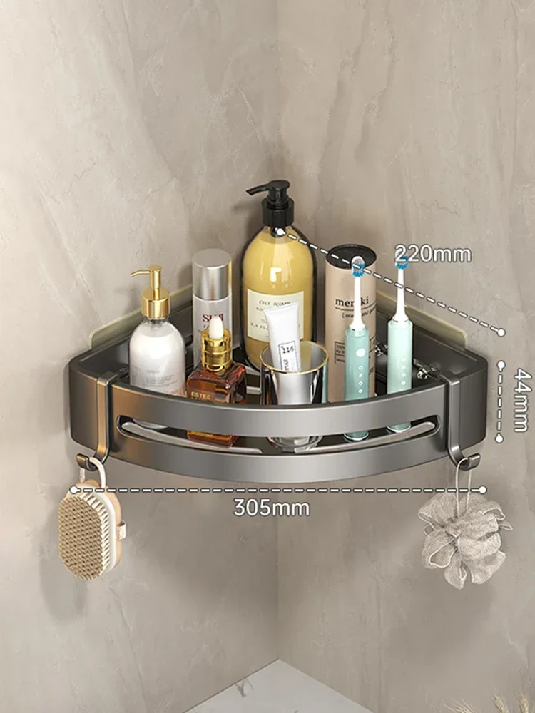 Adhesive Bathroom Shampoo Holder Shower Caddy Shelves Storage Organizer No Drill Shelf Corner Towel Holder Shelves For Bathroom