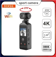 New 4K 1080P Pocket Camcorder HD Cam 1.3"  LCD Screen 270° Rotatable Wifi Mini sports Camera with Waterproof Case Motion Cameras 1