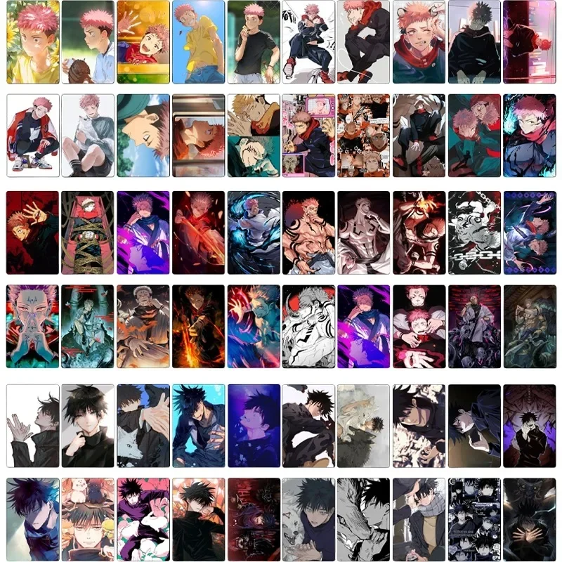 

Jujutsu Kaisen Itadori Yuji Fushiguro Megumi Animation Characters Crystal Card Sticker Anime Classics Game Collection Cards Toy