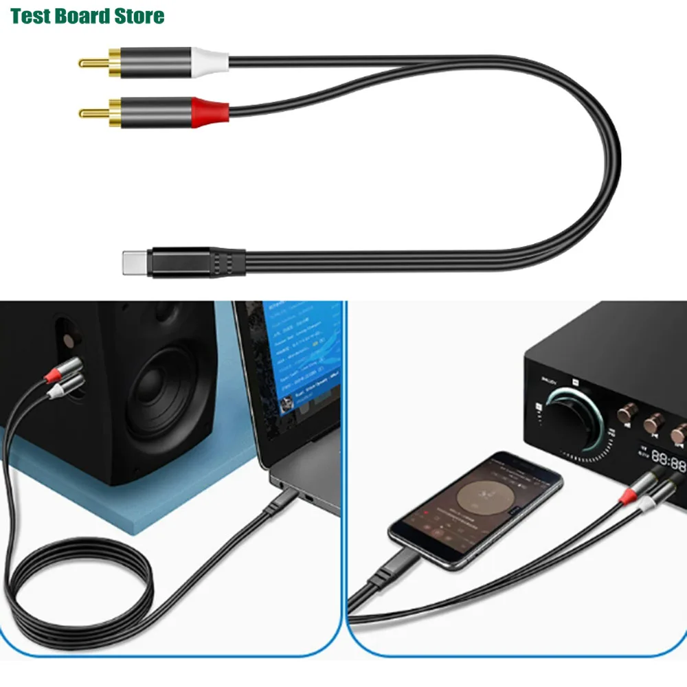 Premium Dual 6.35mm to 3.5mm Type C/RCA Mono Audio Cable - 1.8m