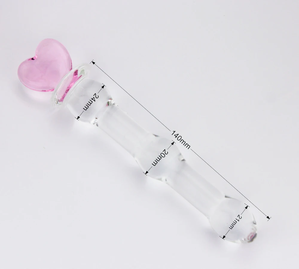 Pink Heart Glass Butt Plug For Sensual Pleasure And Stimulation_voghion.com