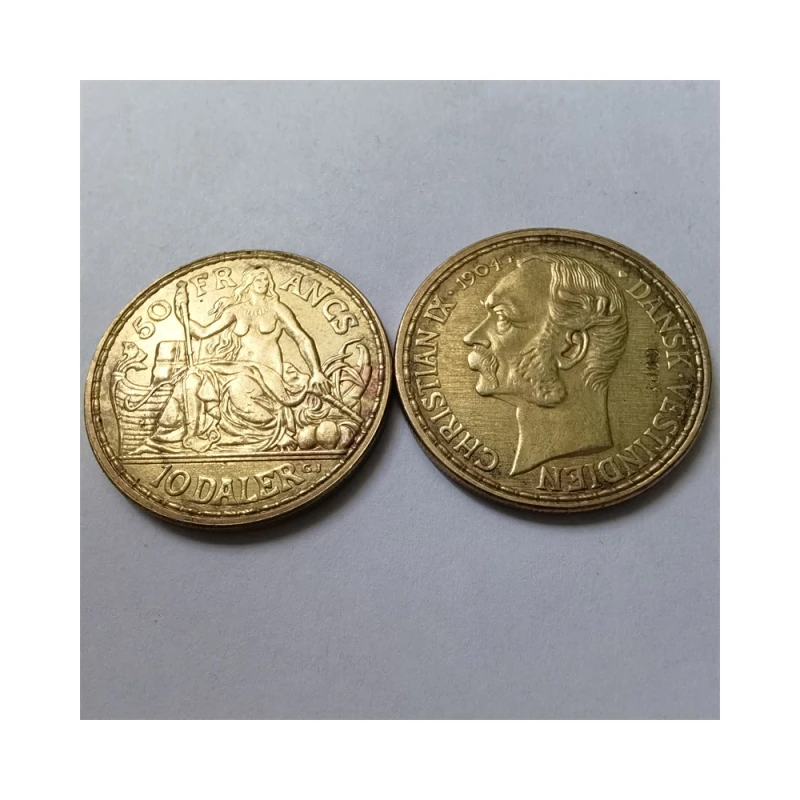 1904 Danish West Indies 10 Daler/50 Francs-Christian IX Gold Coin
