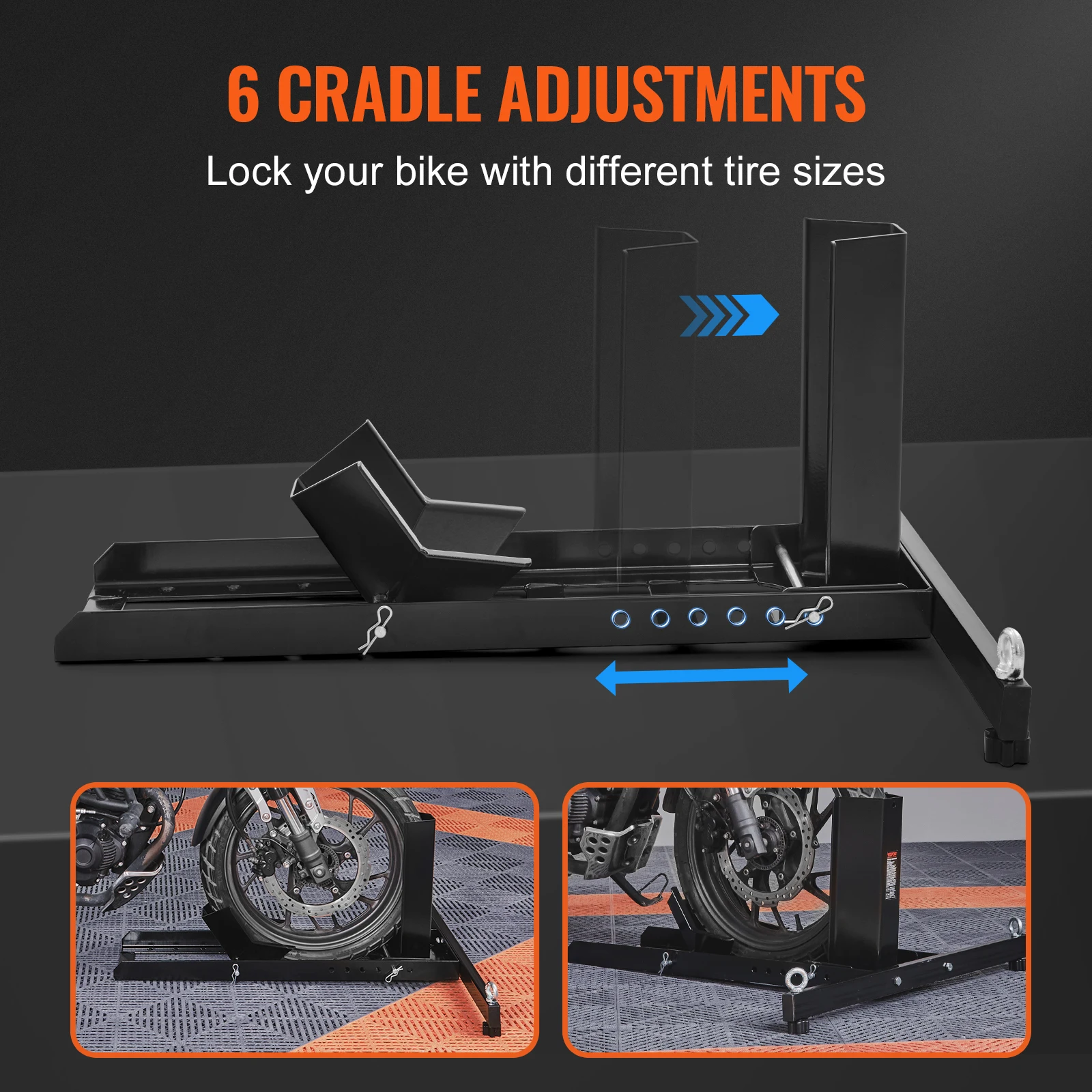 Motorcycle Stand Lift Motorcycle Wheel Chock Upright 1800lbs Heavy-duty Steel for Motorcycle