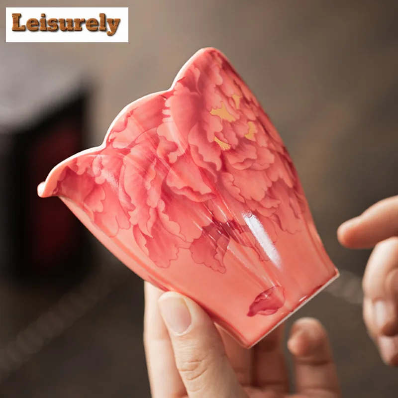 188ml Pork Fat Jelly Powder Tea Pitcher Divide Tea Cha Hai Dispenser Justice Cup Dahongpao Fair Mug Cha Decoration Supplies Gift