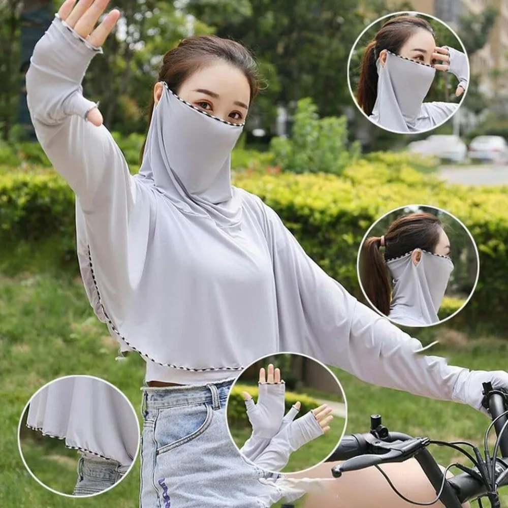 

Ultraviolet-proof Sunscreen Clothing Loose Fitting Summer Sunscreen Sleeves Shawls Sun Protection Long Sleeve Beach Towel