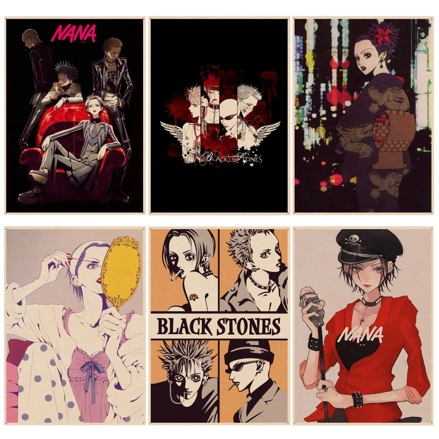 Japanese Classic Anime NANA Art Classic Anime Poster Kraft Paper Prints ...