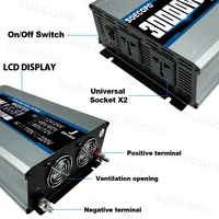 Kit Système Solaire SOECOPO 30000W avec Onduleur (2 Prises) Entrée Double Tension 12V/24V vers 110V/220V Contrôleur 100A Panneau 200W pour Camping 5