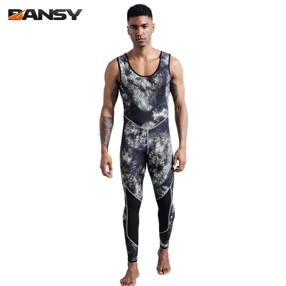 New Camouflage Long Sleeve Fission Hooded 2 Pieces Set 3MM Neoprene Submersible Suit Spearfishing Warm Fishing Camo Surfers