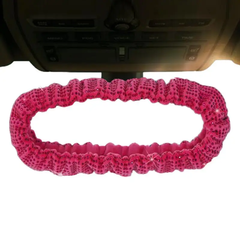 Decorative Rearview Glass Accessories Rhinestone Dustproof Rear View Glass Cover Automotive Interior Decorations Women Rearview