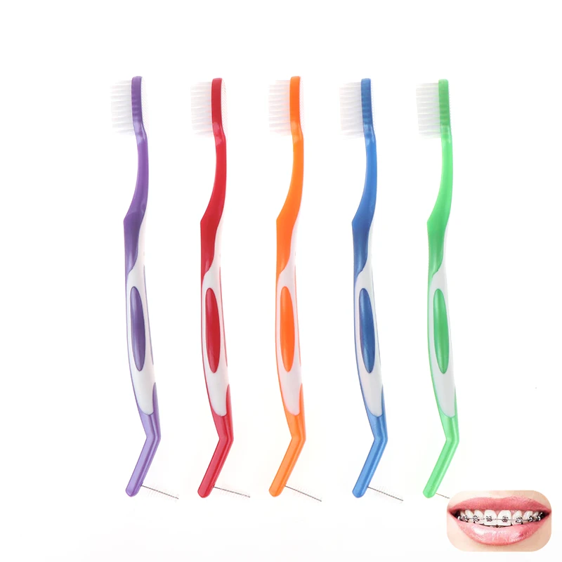 

Ортодонтические зубные щетки, двухсторонняя межзубная щетка V Trim End Tuft, зубная щетка для очистки Орто брекеты, зубная щетка