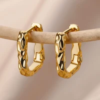 Heart Stainless Steel Earrings for Women Zircon Gold Color Hoop Earring Aesthetic Waterproof Ear Piercing Jewelry Accessories - Image 4