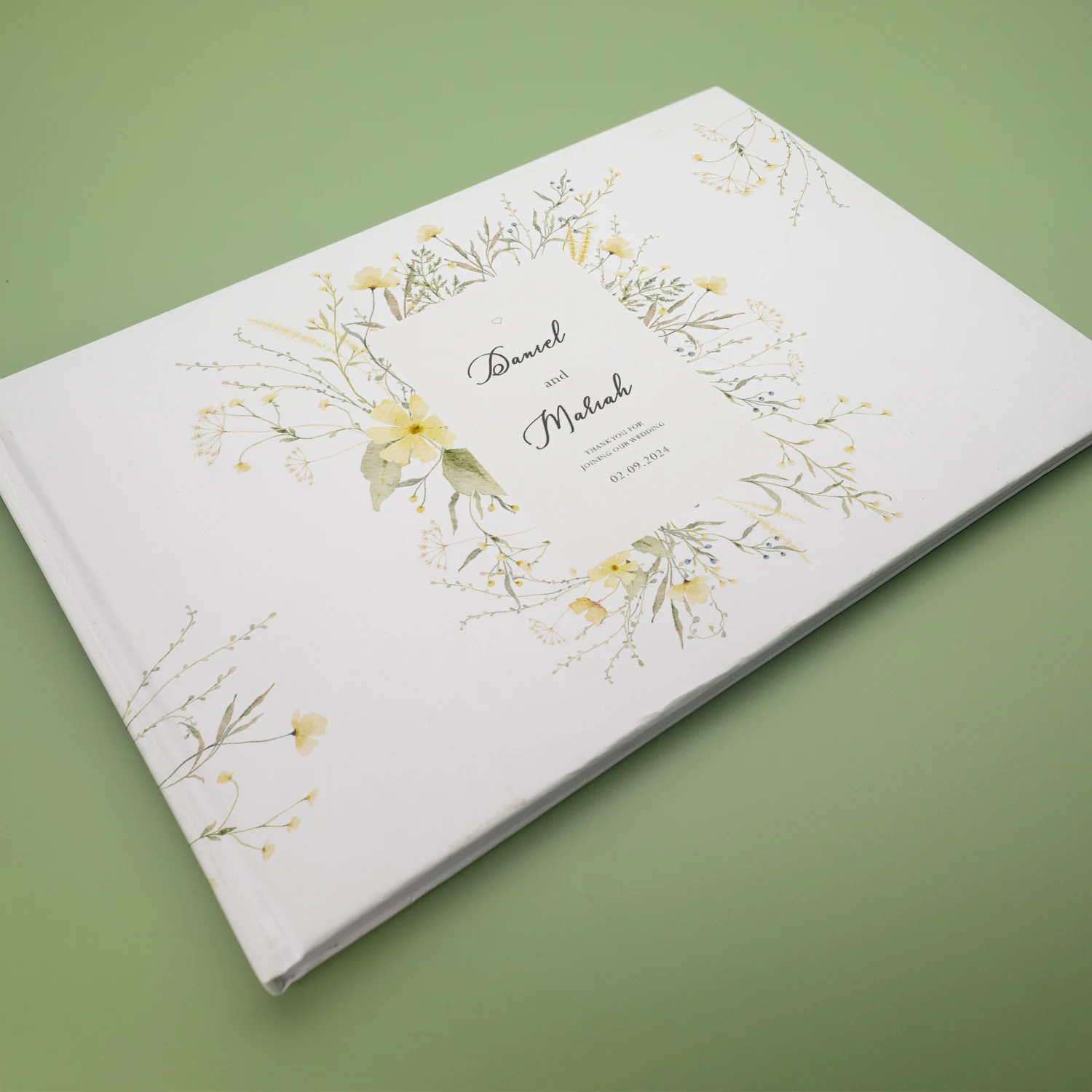 Personalized Wedding Guest Book Custom White Guestbook Signature Signing Book Engagement Birthday Event & Party Marriage Album