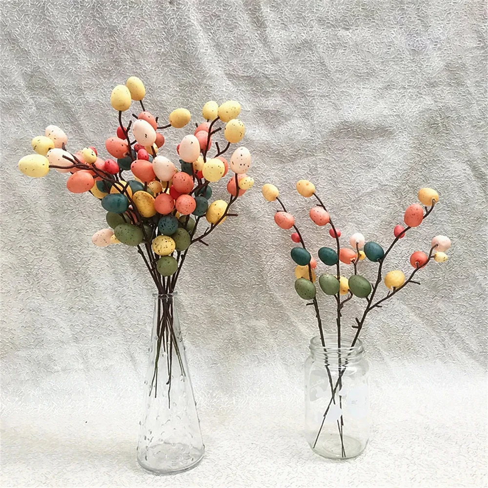 

Easter Egg Tree Branch New Tables Decorations Creative DIY Painting Simulated Flowers Party Supplies Festive Home Ornament