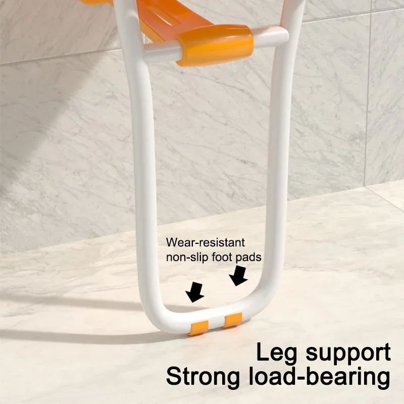 Bathroom Folding Stool Bathroom Elderly Shower Accessible Safety Chair Toilet Shower Hanging Upholstered Non-Slip Chair 2