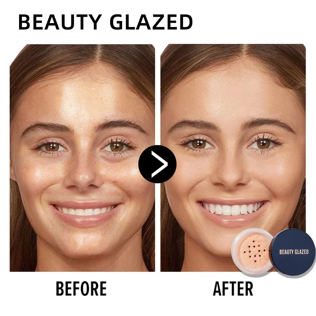 BEAUTY GLAZED Face Makeup Set,Primer+Loose Powder,Oil-Control,Waterproof,Long Lasting,Invisible Pore Smooth,Setting Powder