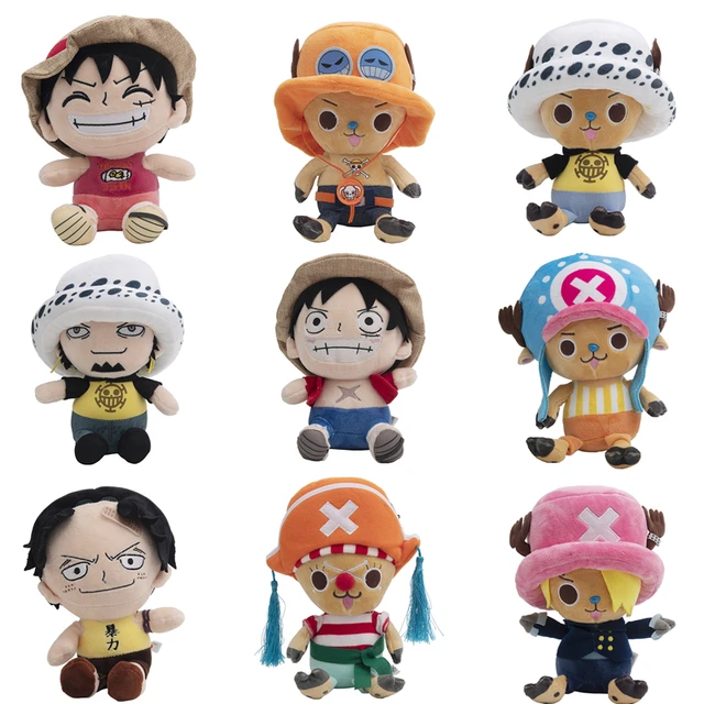 One Piece Plush Toys Size 25CM Anime Figure Luffy Chopper Ace Law Cute Doll  Kids or