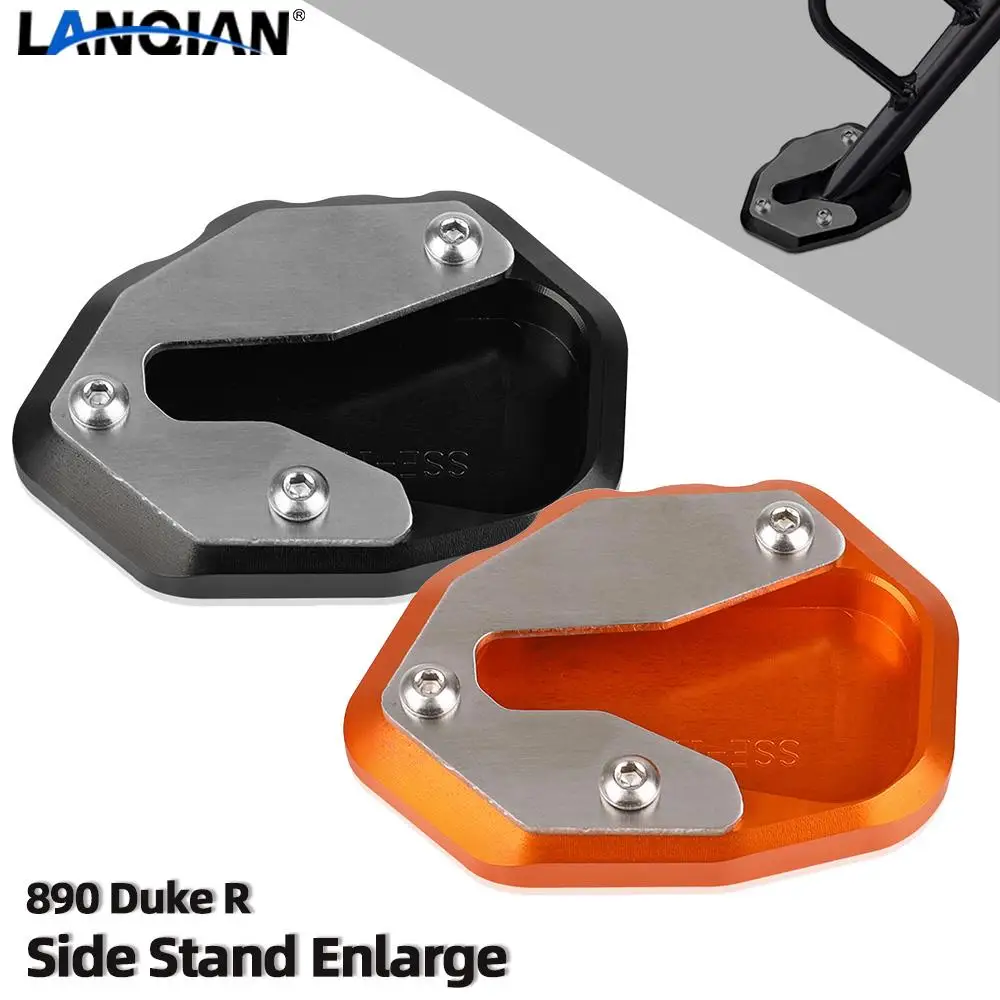 

Motorcycle CNC Aluminium Kickstand Extension Pad Side Stand Enlarger Support For 890 890R 2019 2020 2021