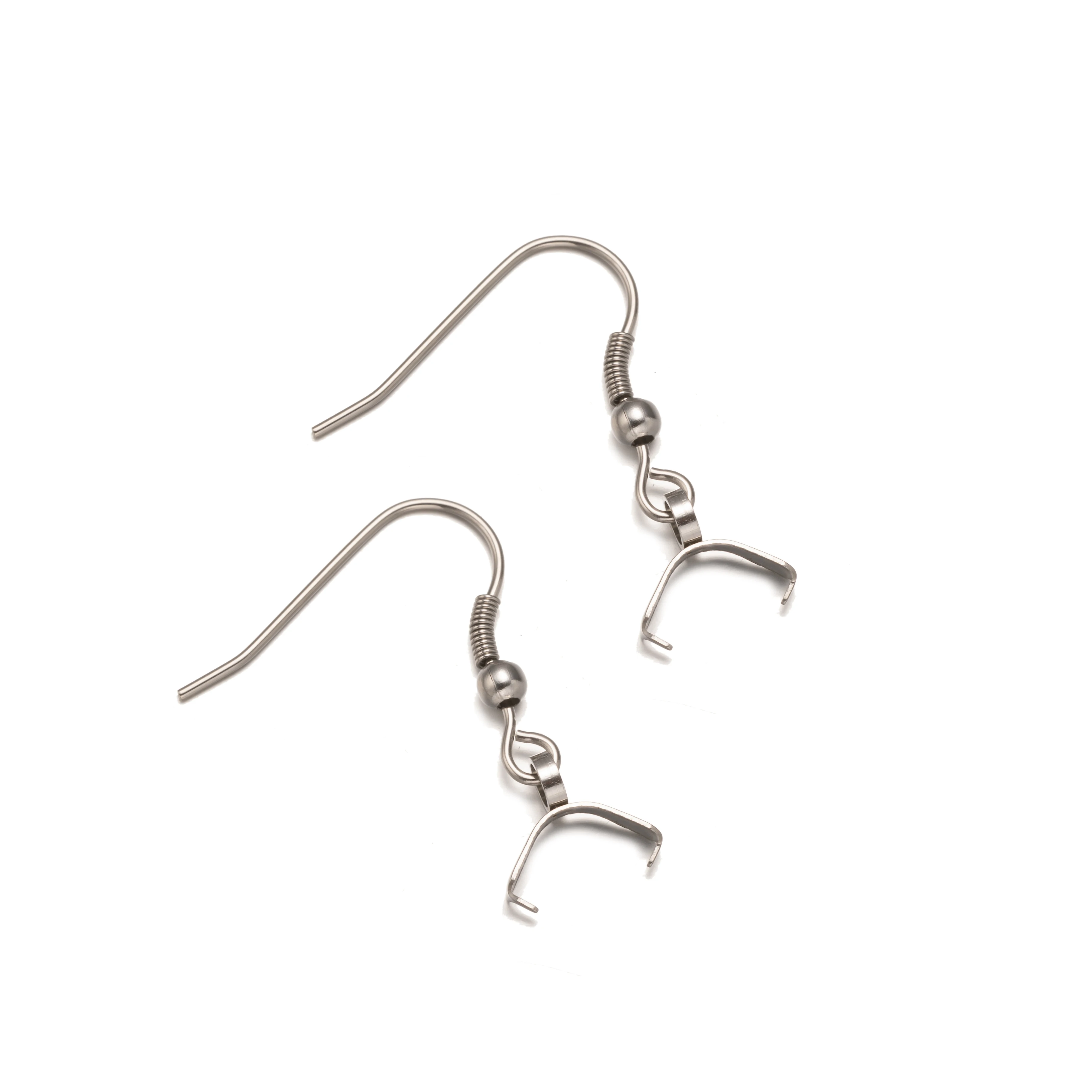 10Pcs Edelstahl Ohrring Haken Earwire Verschluss Anhänger Bail Clip Für DIY Ohrringe Schmuck Machen Liefert Material Zubehör – Detail 3