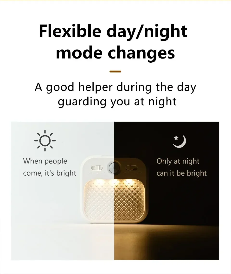 Description Picture 5 of itemMotion Sensor LED Night Light USB Rechargeable Cabinet Lamp 3 Colors Dimmable Night Light for Bedroom Hallway Cupboard Stair