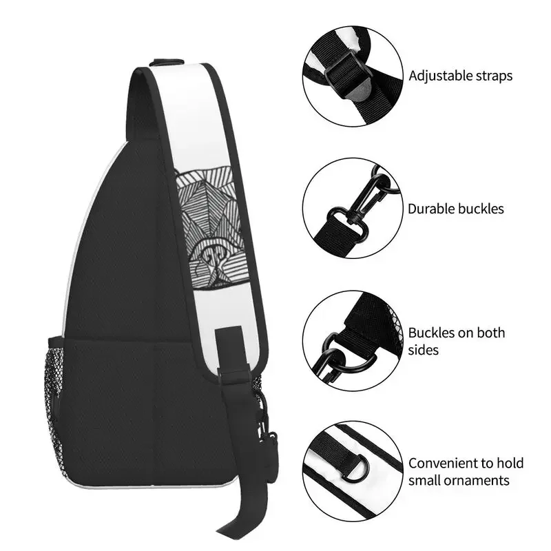 French Bulldog Sling Bag for Cycling Camping Men's Crossbody Chest Backpack Shoulder Daypack tactical backpack travel backpack business backpack expandable backpack laptop backpack mini backpack