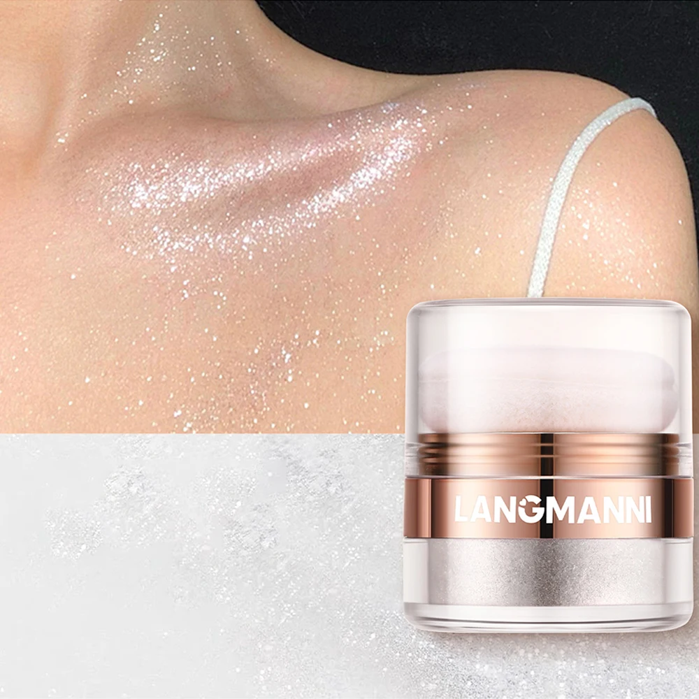 Highlighter Powder Body Glitter Powder Shimmer Contour Blush Sparkling Makeup for Face Eye Body Highligh Makeup