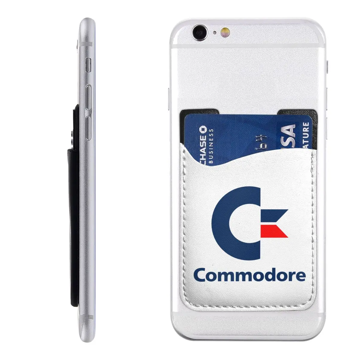 Commodore 64 Portafoglio Per Telefono Stick On Novità Amiga International Computer Symbol Id Card Holder Portico